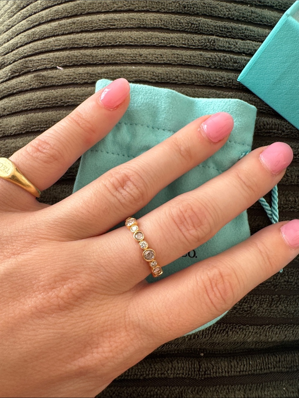 Tiffany & Co. Cobblestone Rose Cut Eternity Band in Rose Gold